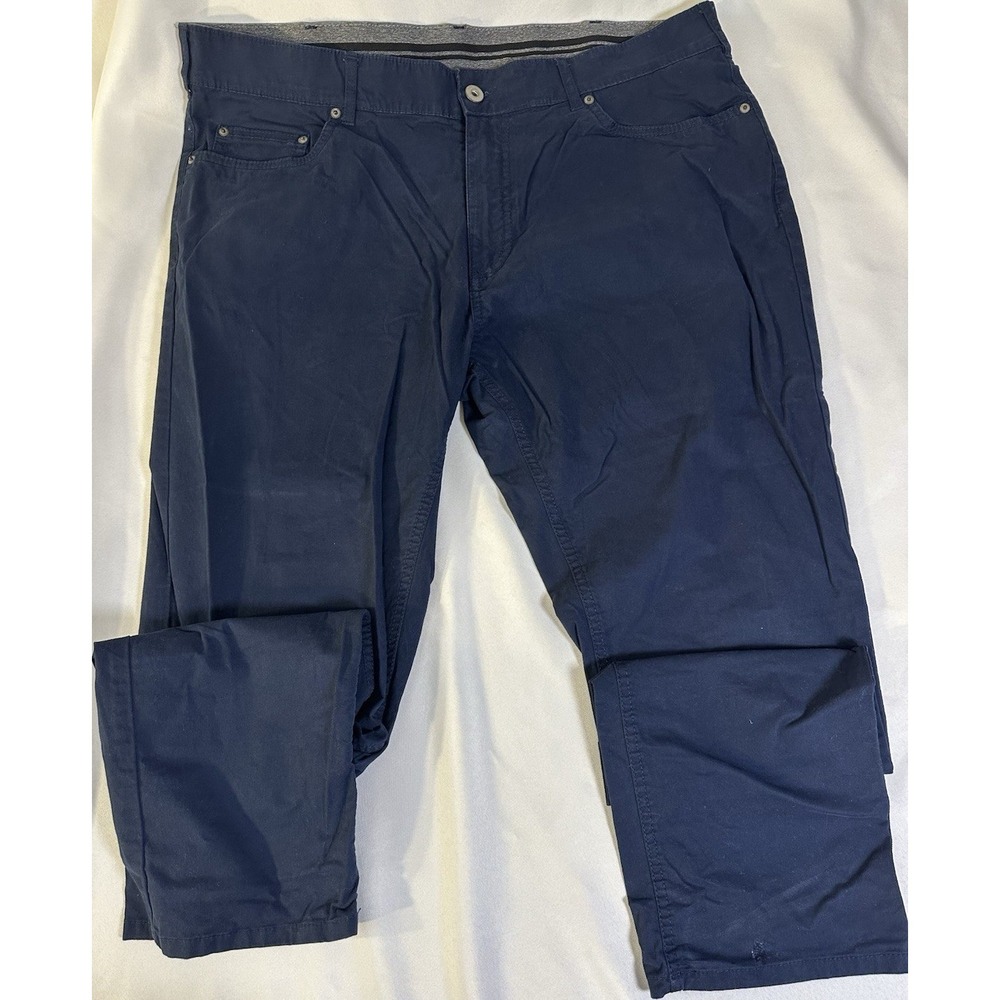 Mason Straight Fit 5 Pocket Pants Dark Navy Men 38 Cotton Spandex Casual